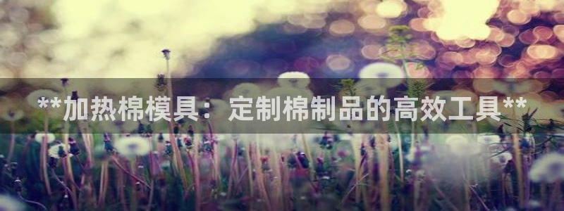 易倍emc安全吗：**加热棉模具：定制棉制品的高效工具*
