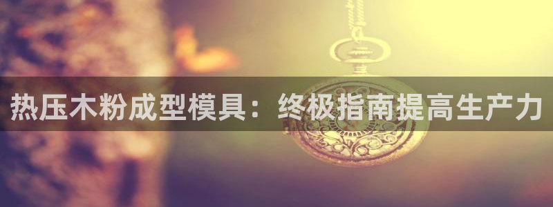 易倍电竞,有球必应：热压木粉成型模具：终极指南提高生产力